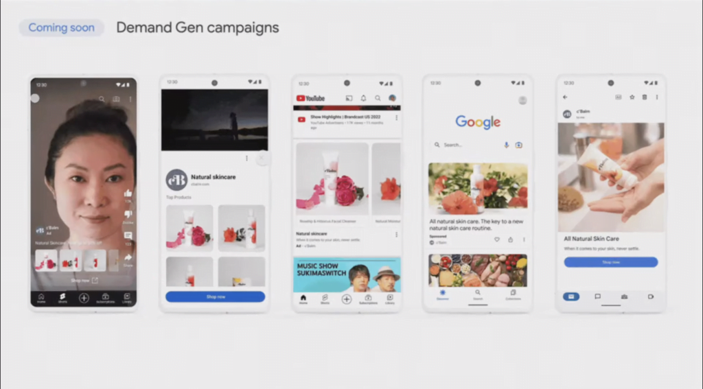 приклади рекламних оголошень Demand Gen campaigns в Google Ads