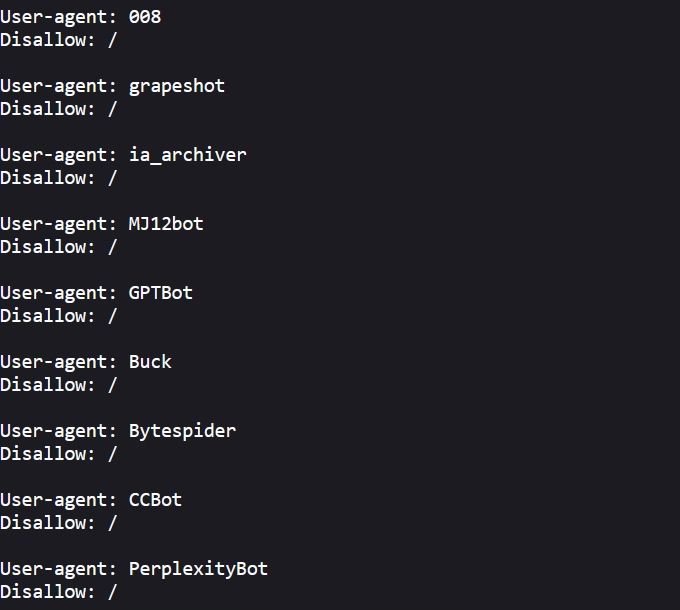 Блокування АІ ботів