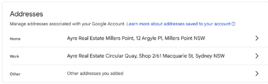 Фдреси реєстрації акаунта