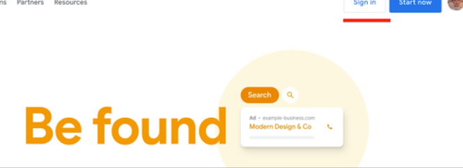 Заходимо в ads.google.com, тиснемо sign in