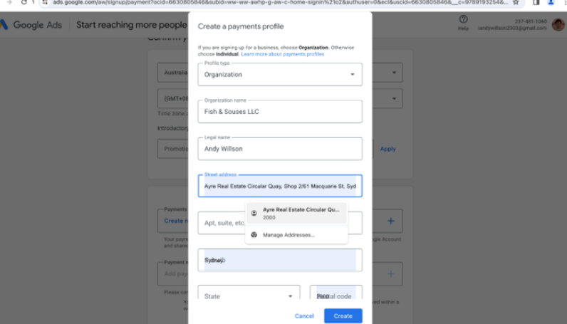 Прописуємо робочу адрресу