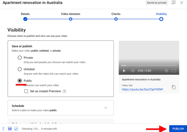 на останньому вибираємо public і тисну опублікувати.