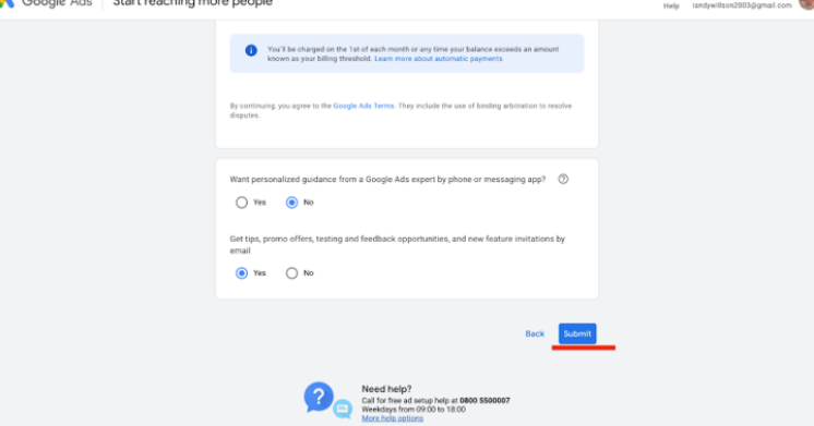 Після цього скролю вниз і тисну Submit.