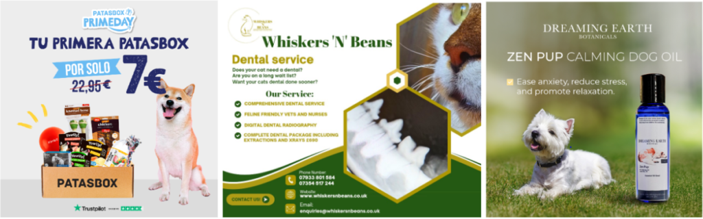 Приклади крео для зоотоварів (взято з Adheart)