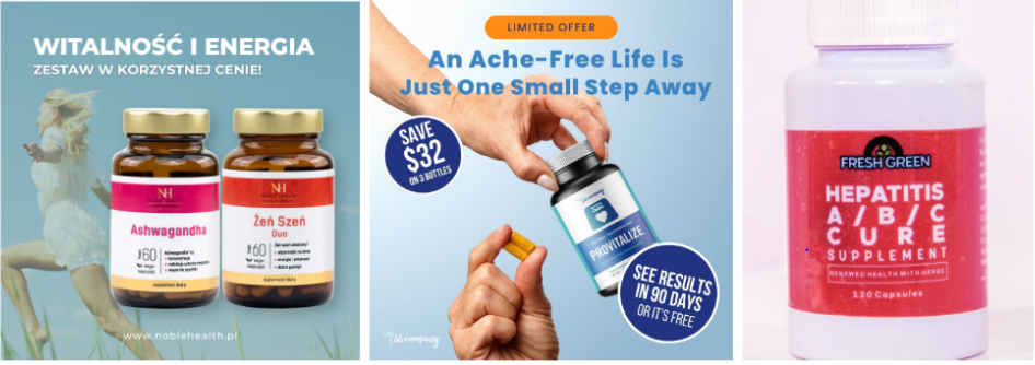 Приклади креативів на фарму (взято з Adheart)