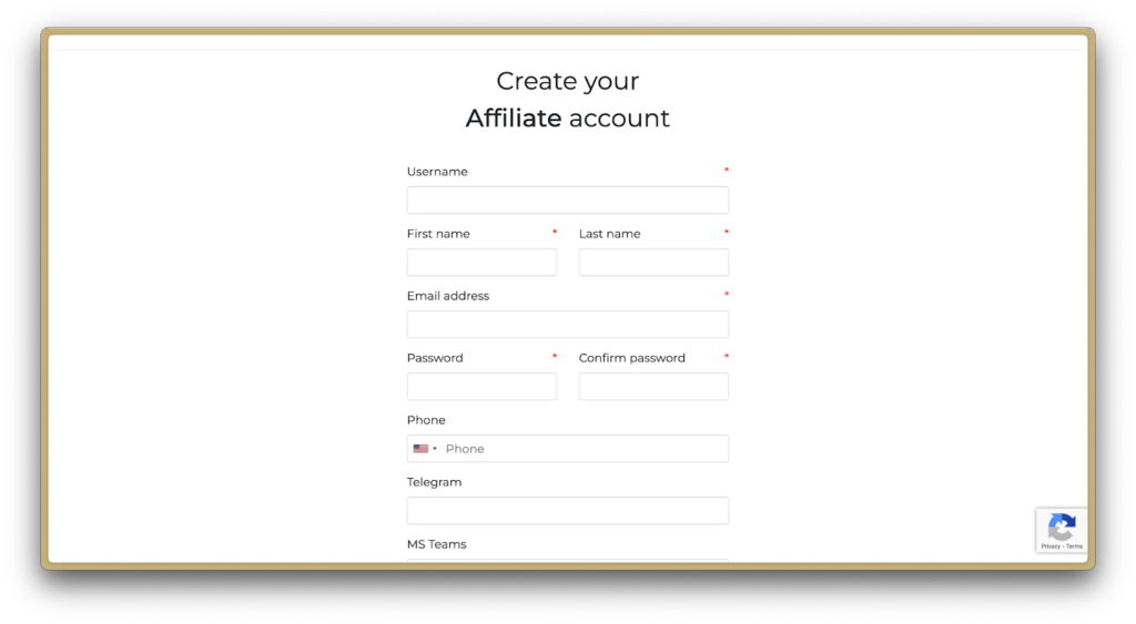 Форма реєстрації 380 Partners