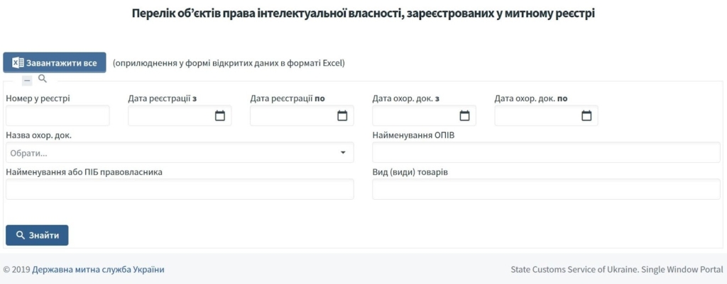 Перелік об'єктів права інелектуальної власності