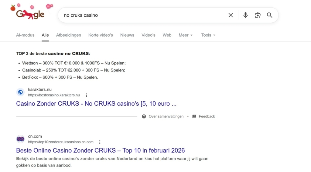 в пошуковій видачі сотні сайтів формату non-stop gambling