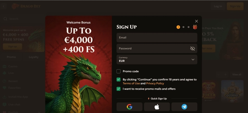 стандартний ленд з формою реєстрації