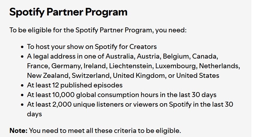 Spotify Partner Program