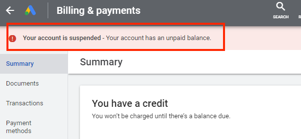 Unpaid Balance