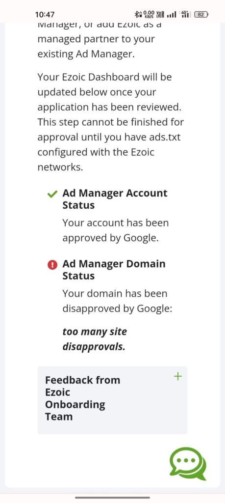 Ad Domain Status
