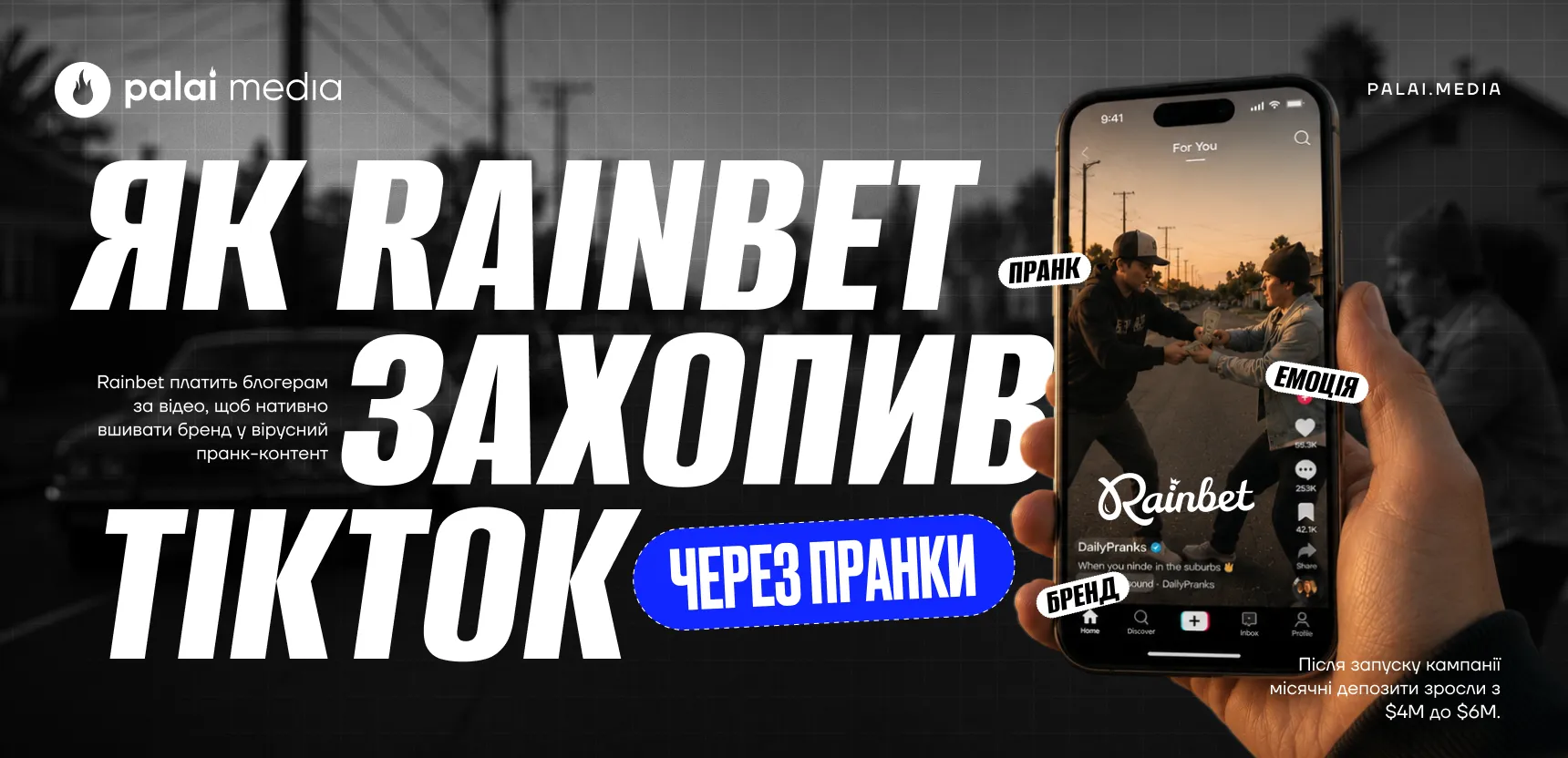 Пранки, скандали і +50% депозитів: розбір вірусного маркетингу Rainbet 